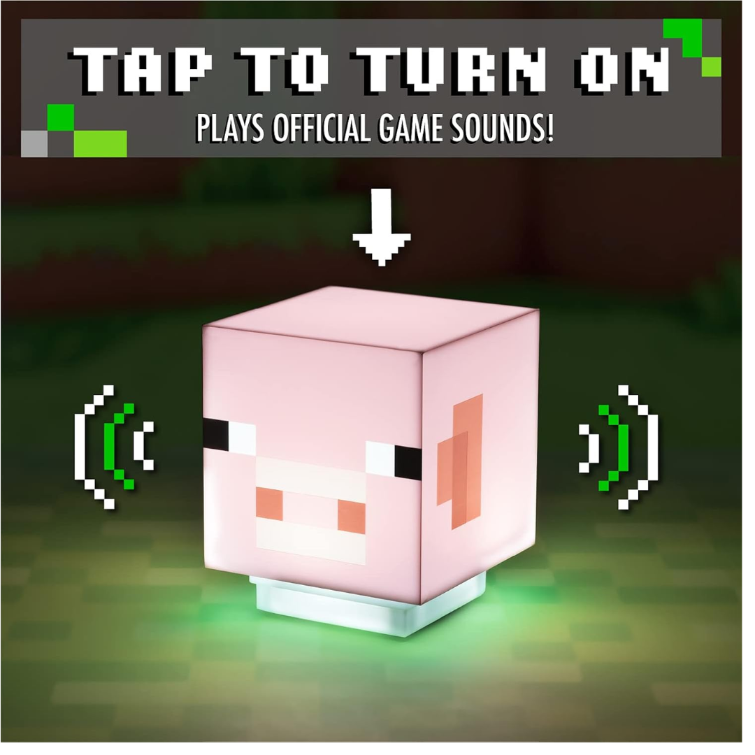 Lámpara de Cerdo de Minecraft con sonido Integrado